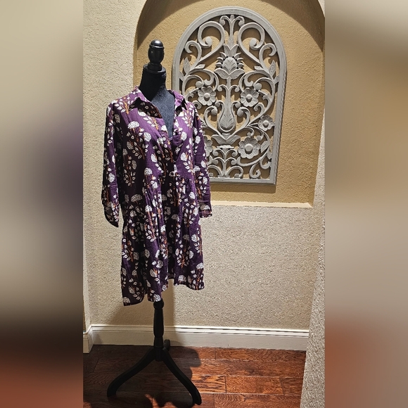 Dresses & Skirts - Ro's Garden Garden Deauville Dress Floral Purple L